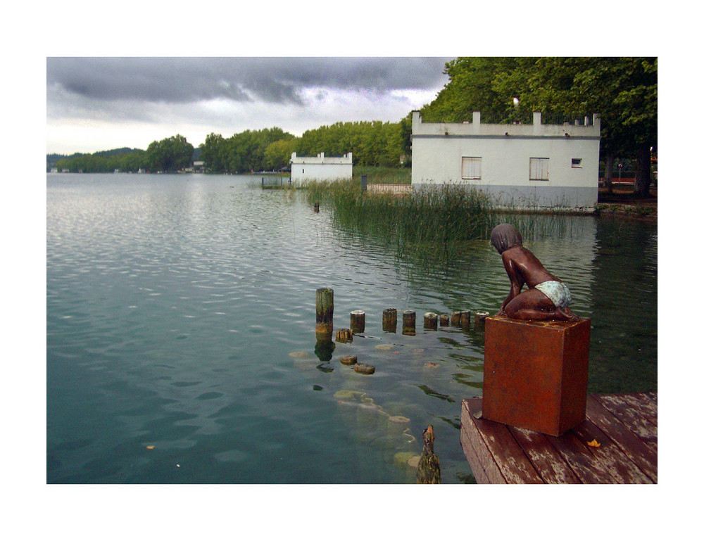 Regen über Banyoles