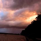 Regen über dem Bodden