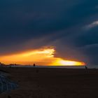 Regen über dem Meer