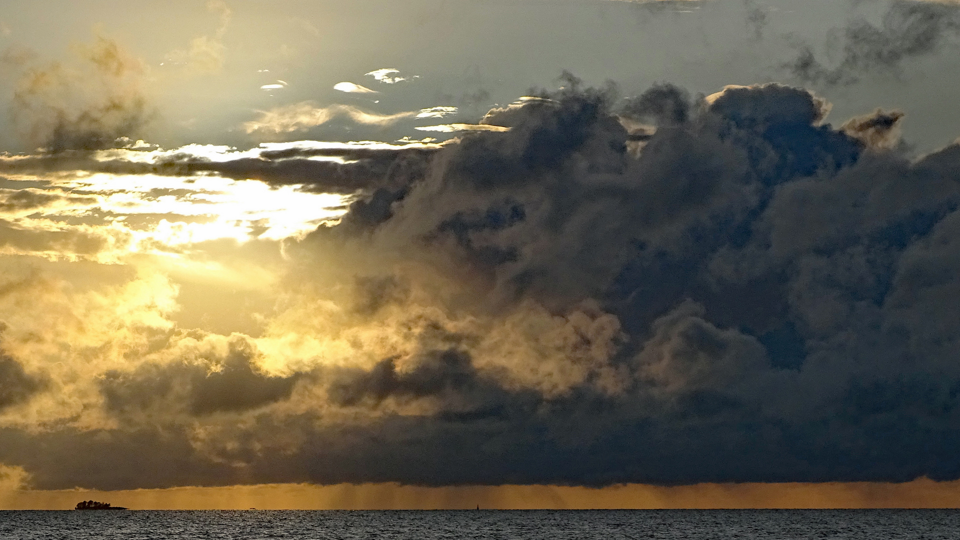 Regen über dem Vänernsee