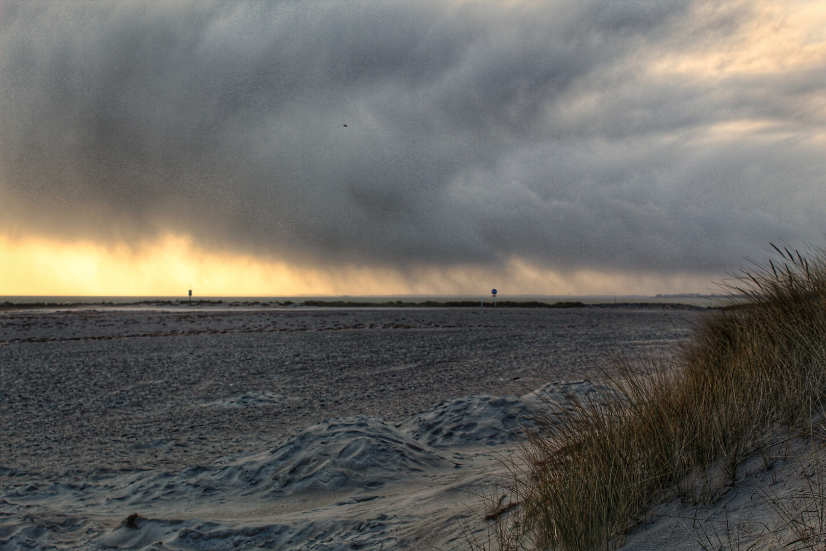 Regen über der Ostsee