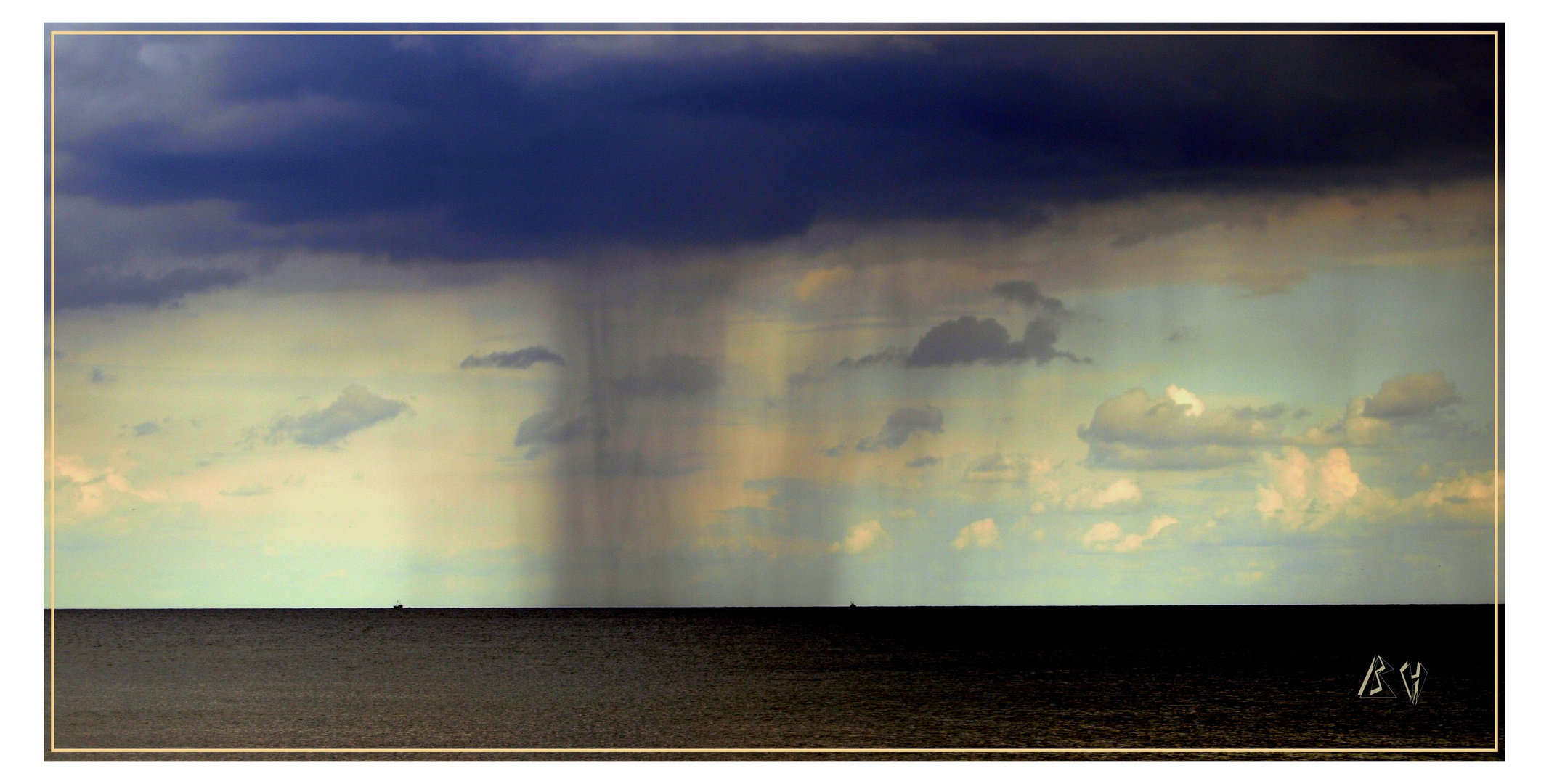 Regen über der Ostsee - Thiessow