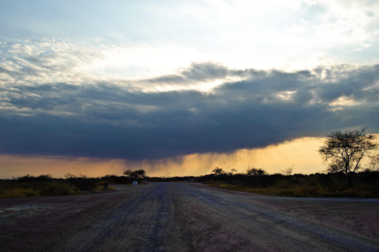 Regen über Etosha