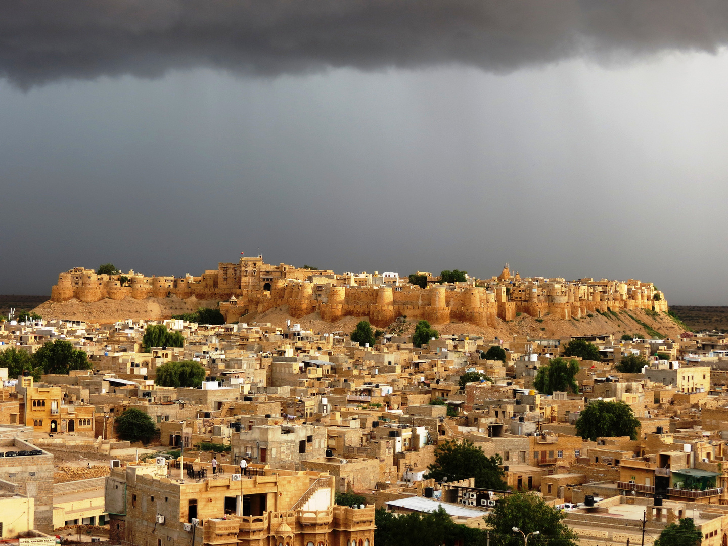 Regen über Jaisalmer