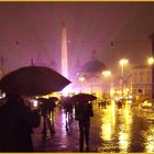Regen und Farben - Piazza del Popolo, Rom