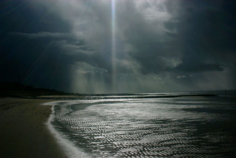 Regen und Sonne an der Nordsee