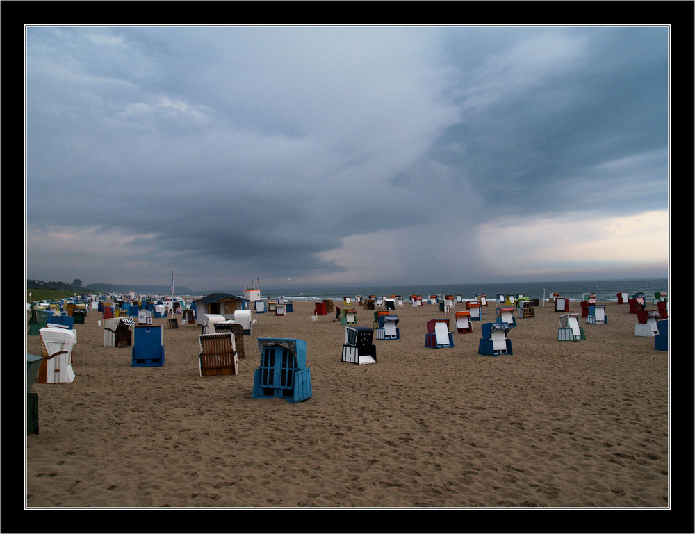 Regen vor Warnemünde