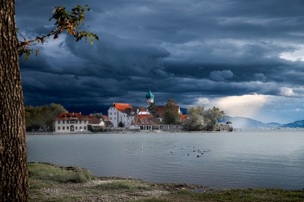 Regen zieht auf in Wasserburg im Okt. 2024