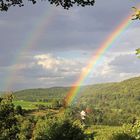 Regenbögen über der Saale