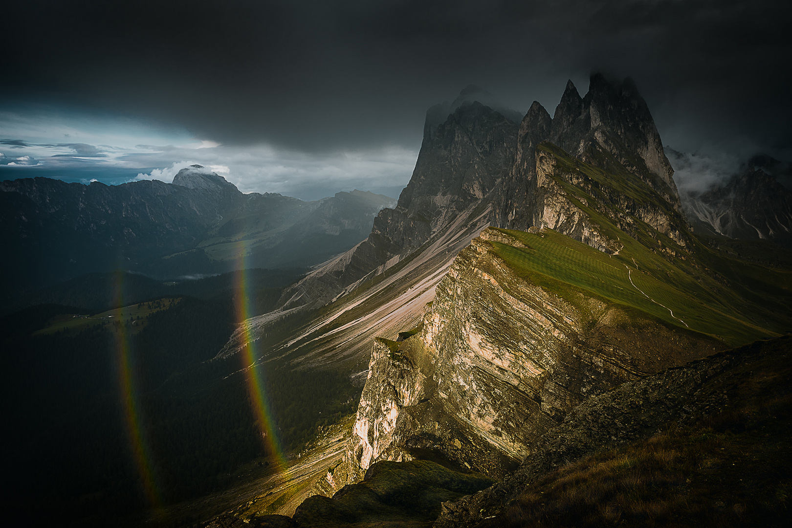 Regenbögen über Seceda