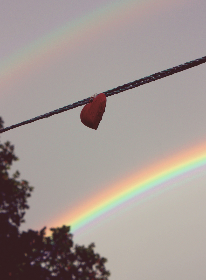 regenbögen und ein herz