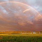 Regenbogen am Abendhimmel in Ostfriesland