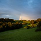 Regenbogen am frühen Morgen