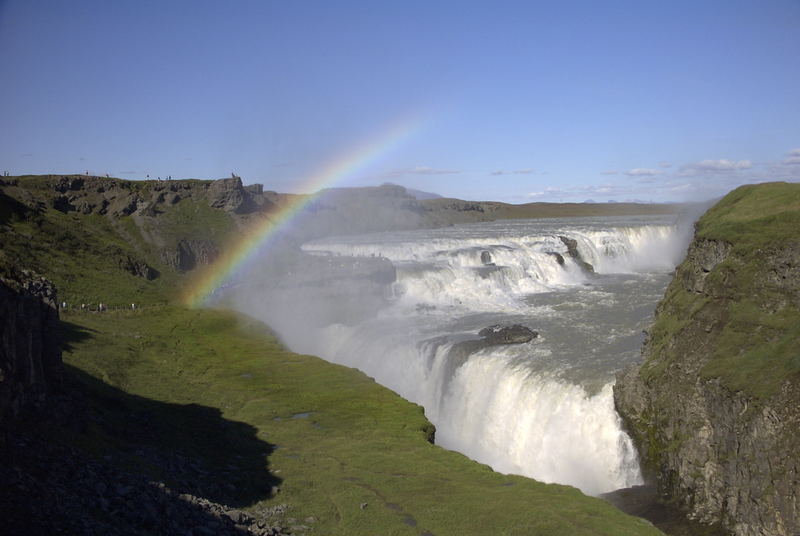 Regenbogen am Gullfoss