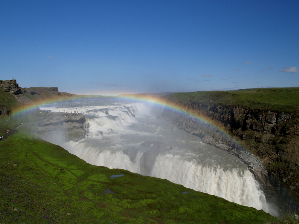 Regenbogen am Gullfoss