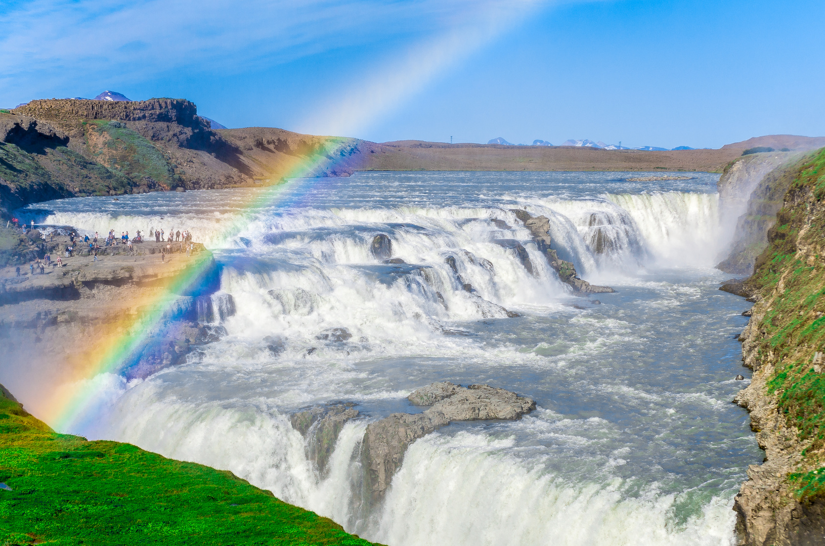 Regenbogen am Gullfoss, Island