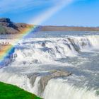 Regenbogen am Gullfoss, Island