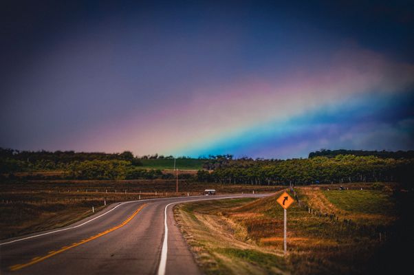 Regenbogen am Horizont