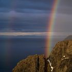 Regenbogen am Nordkap - Der Anfang eines Regenbogen