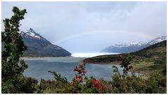 Regenbogen am Perito Moreno Gletscher