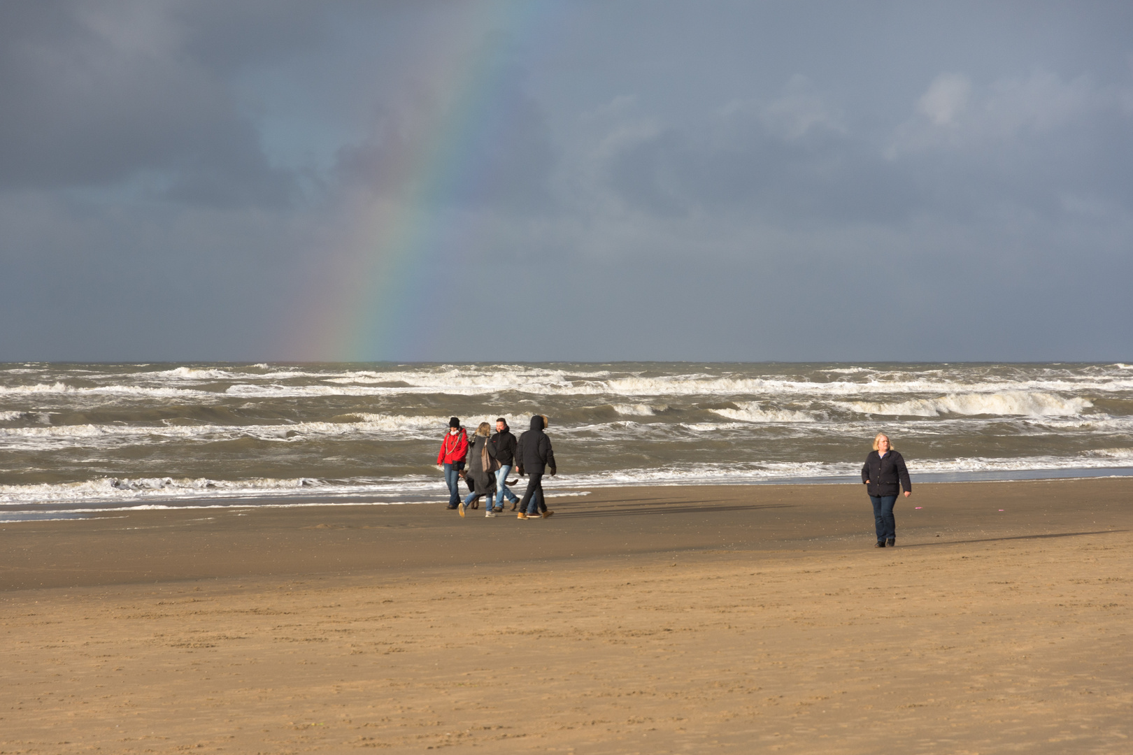 Regenbogen am Strand