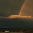 Regenbogen am Strand von Aleria