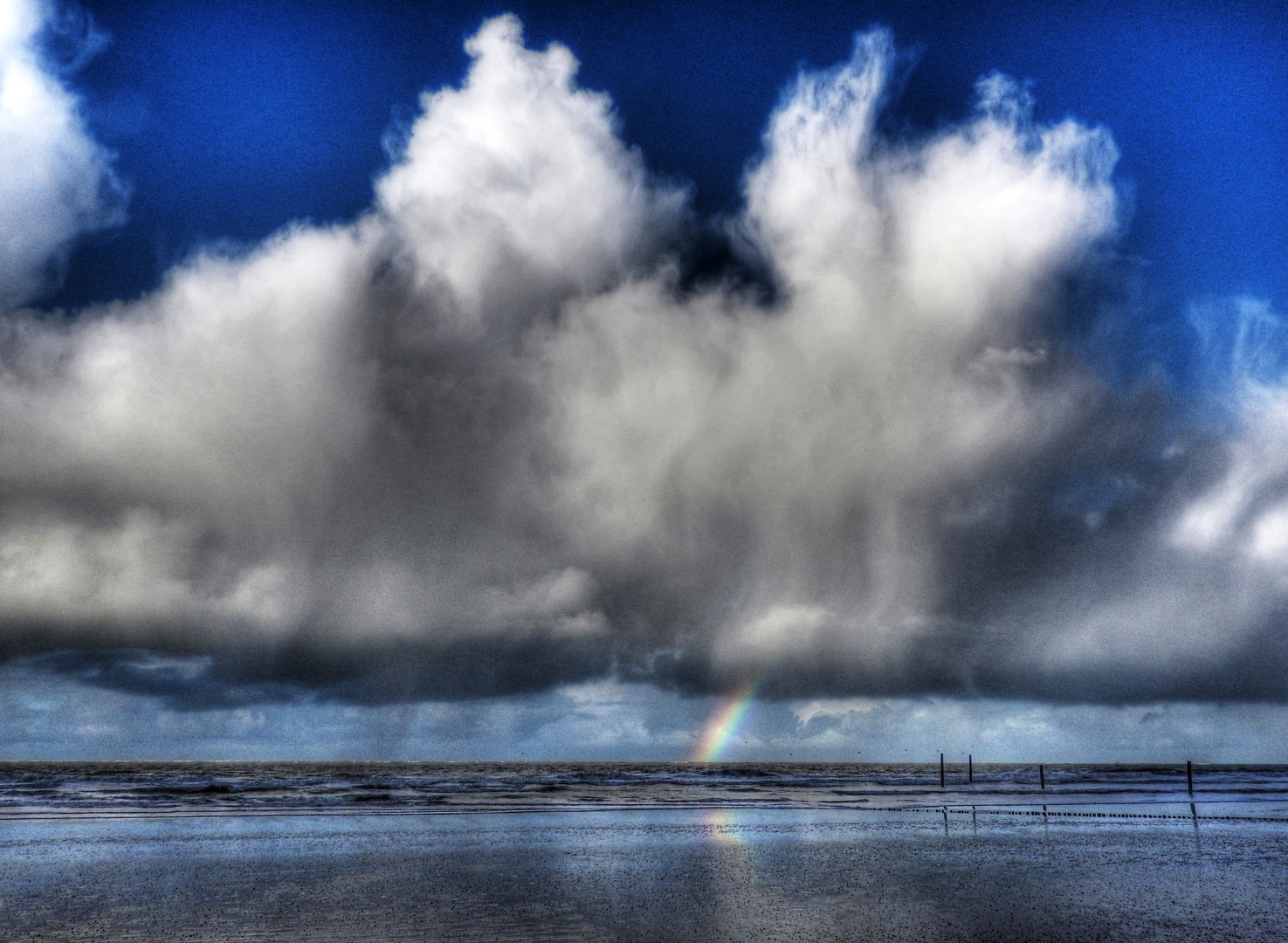 Regenbogen am Strand von Norderney