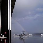 Regenbogen am Stuttgarter Flughafen