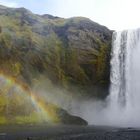 Regenbogen am Wasserfall Skógafoss