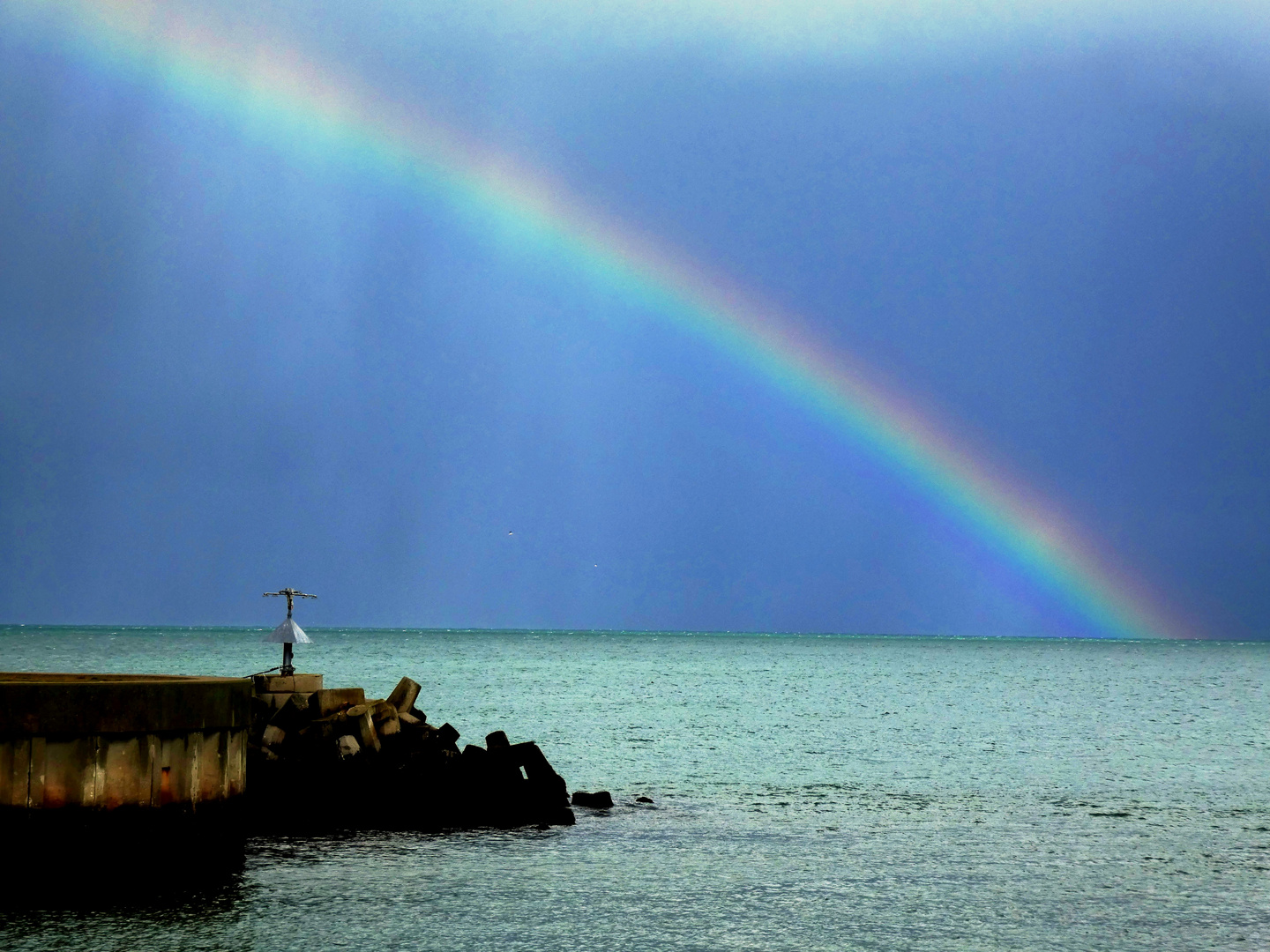 Regenbogen an der Nordsee