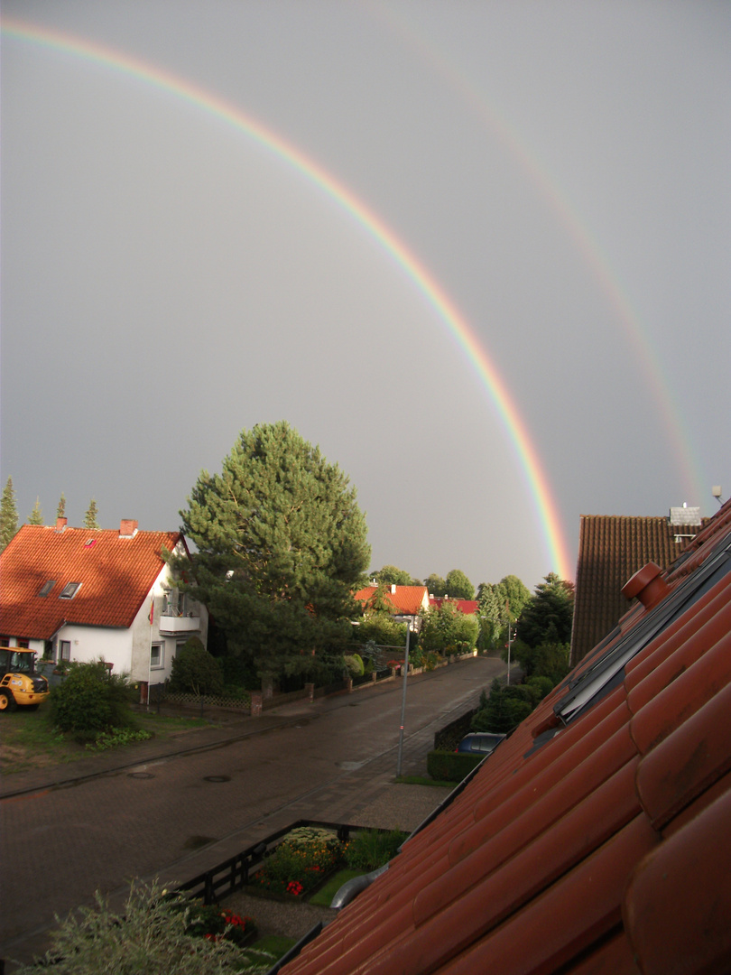 Regenbogen an einem Augustabend