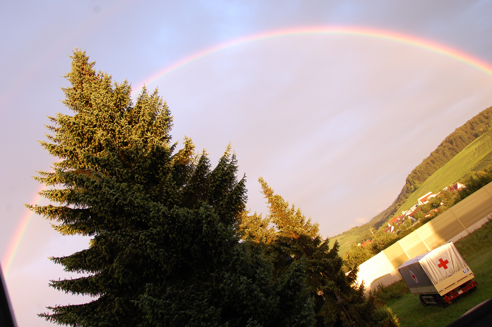 Regenbogen aus einer anderen Sicht