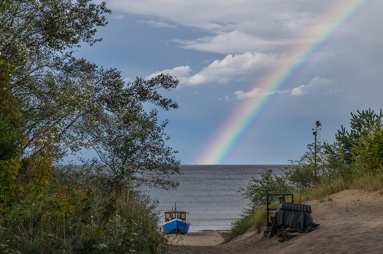 Regenbogen bei den Fischern in Heringsdorf