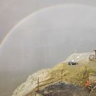 Regenbogen bei der Tibethütte (2780 m), Nähe Stilfser Joch, Italien