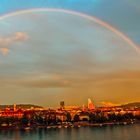 Regenbogen bei Sonnenuntergang