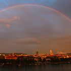 Regenbogen bei Sonnenuntergang