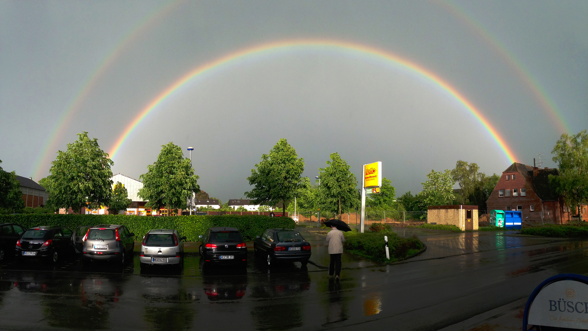 Regenbogen beim Einkaufen