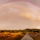 Regenbogen beim Sonnenuntergang in Burgh-Haamstede