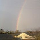 Regenbogen durch Glas