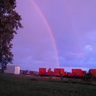 Regenbogen "erleuchtet" Baustelle ...