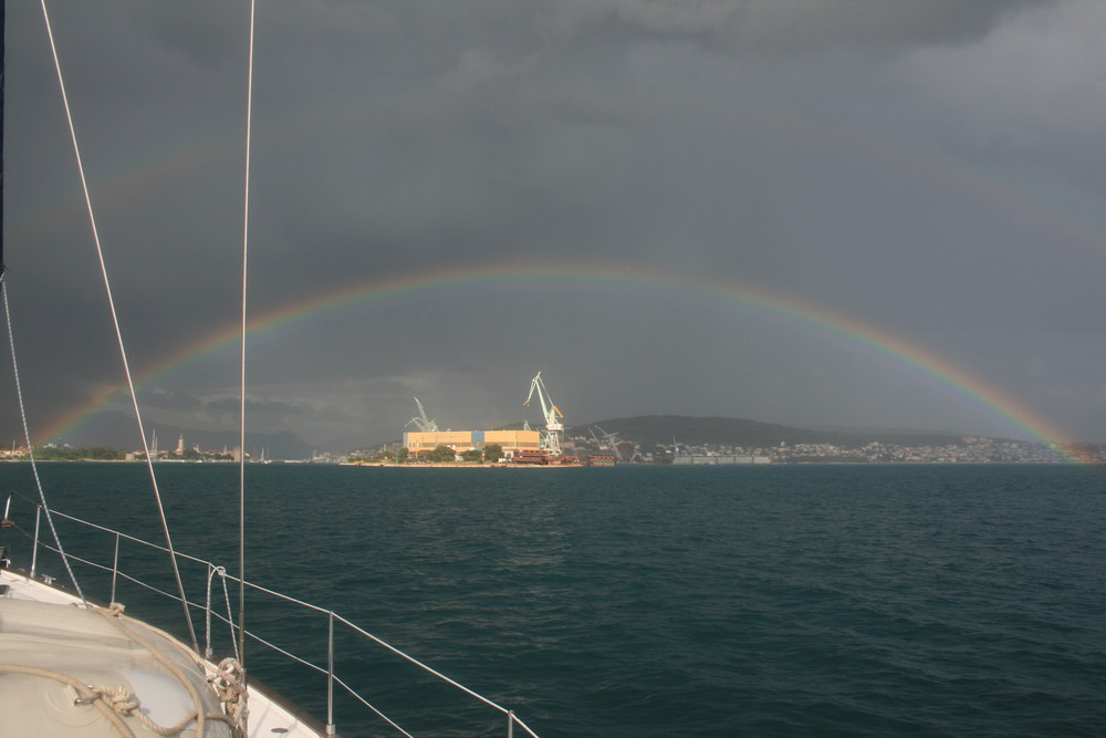 Regenbogen für Segler