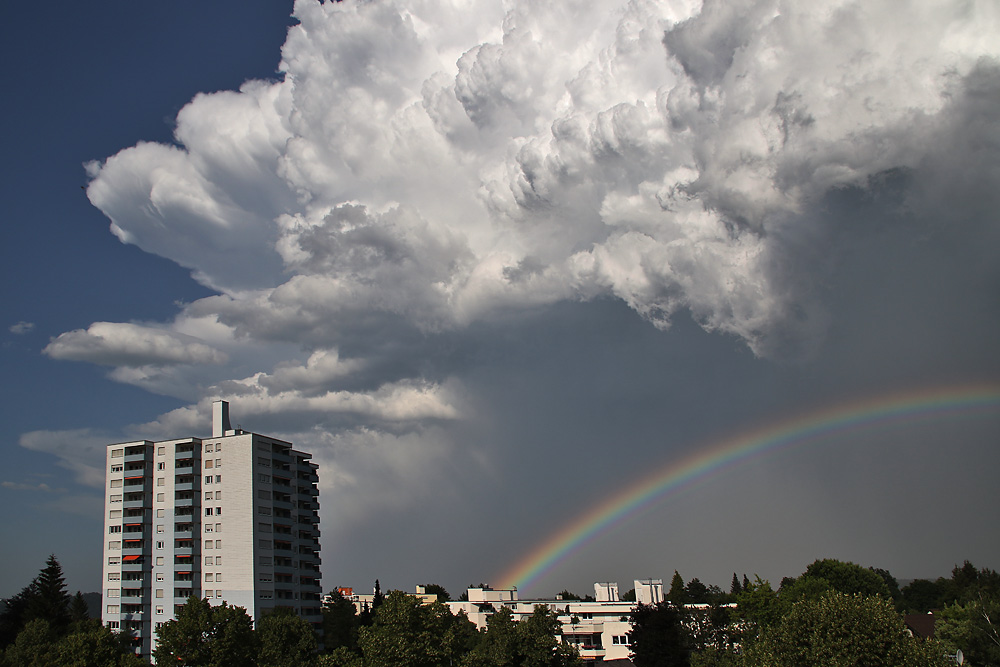 Regenbogen heute abend