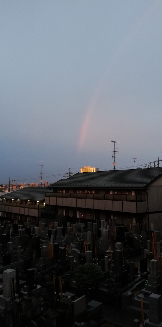 Regenbogen hinterm Friedhof