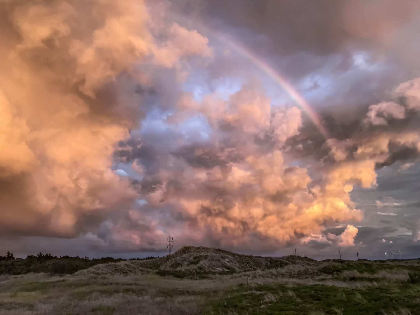 Regenbogen im Abendrot