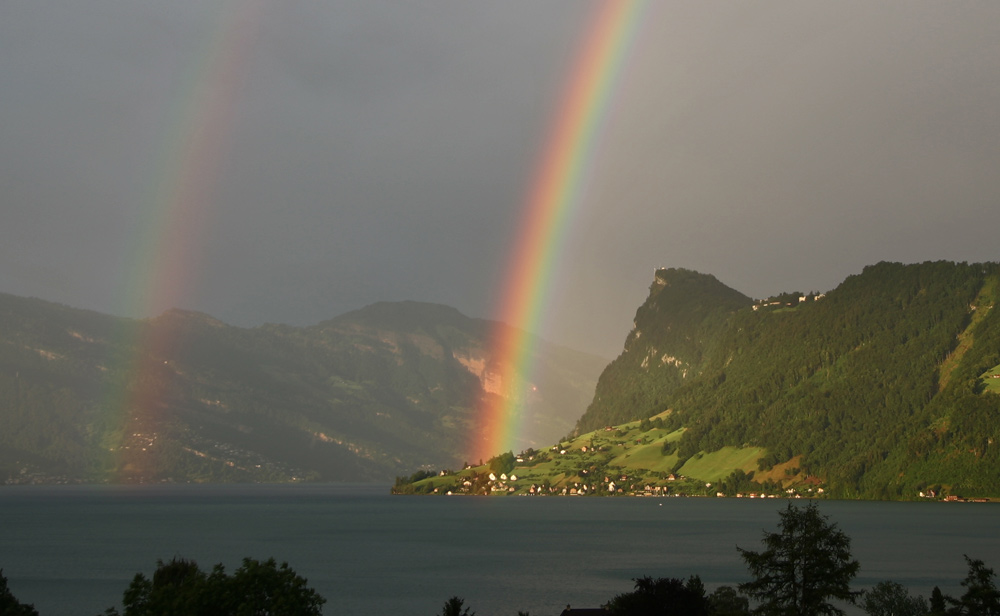 Regenbogen im Doppel