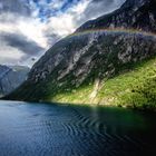 Regenbogen im Geirangerfjord