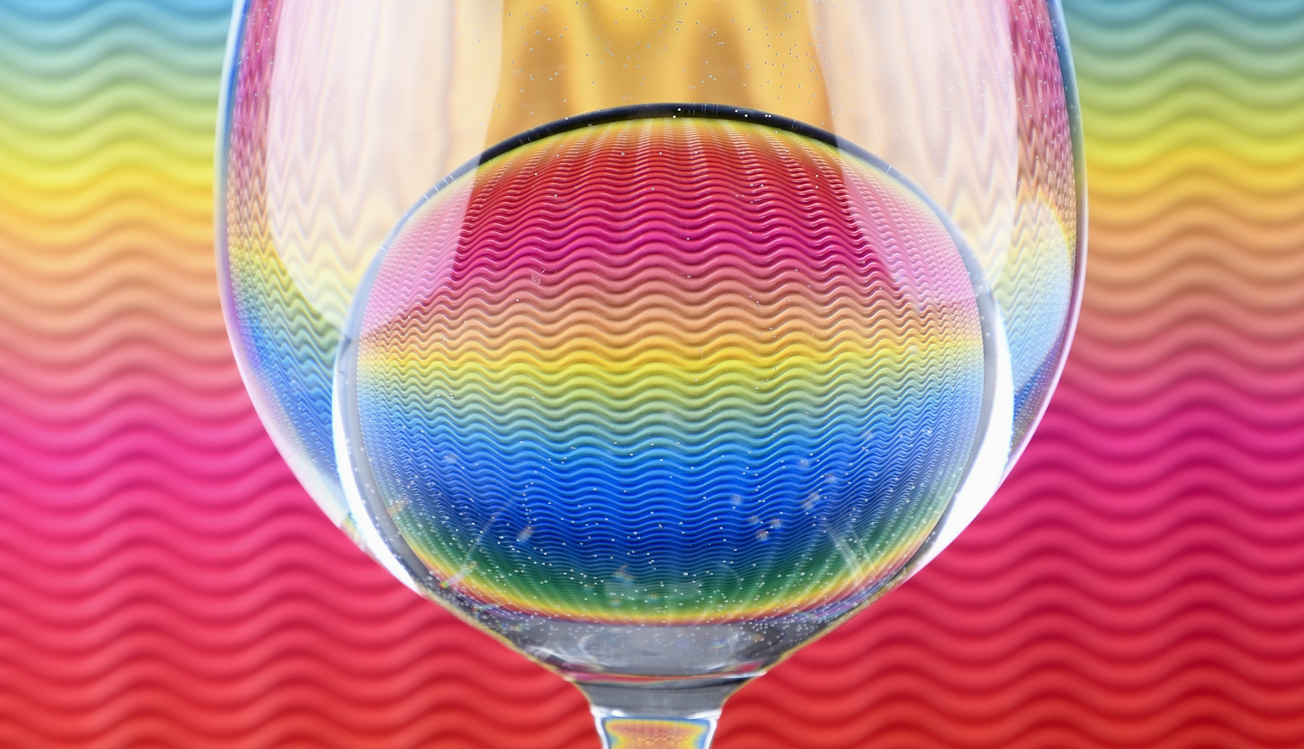 Regenbogen im Glas