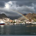 ...Regenbogen im Hafen von Teneriffa...