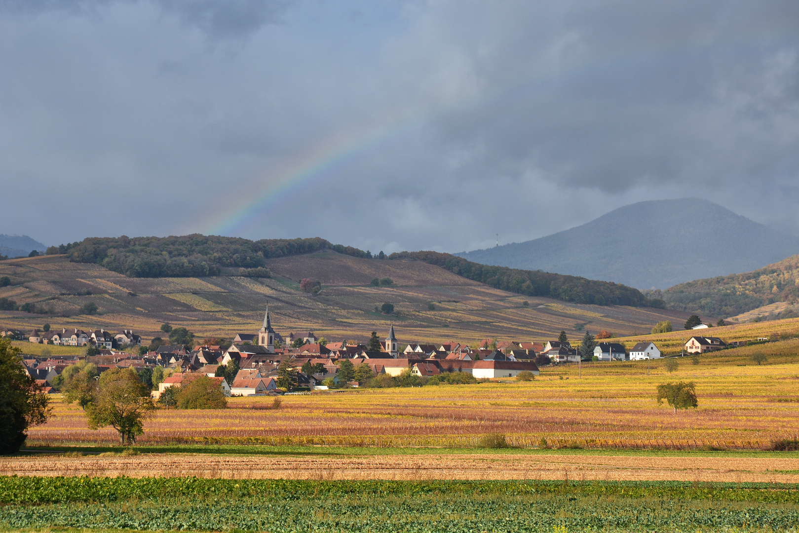 Regenbogen im Herbst