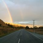 Regenbogen im Morgenlicht